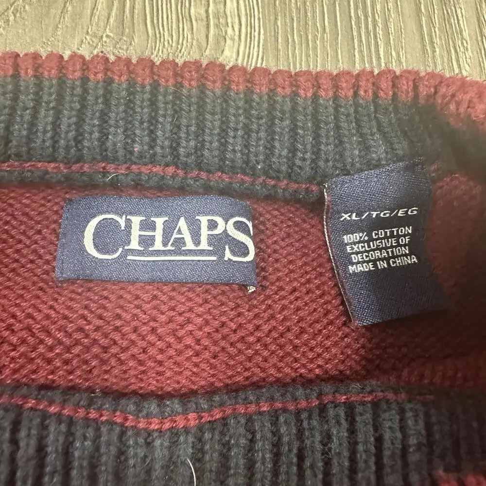 Chaps Burgundy Knit Sweater‎